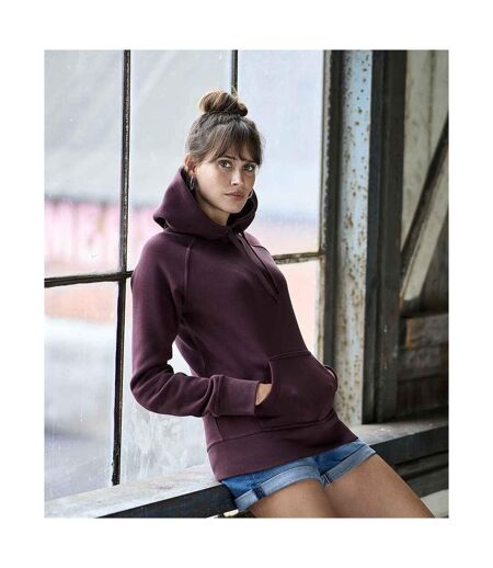 Womens/ladies raglan hooded sweatshirt grape Tee Jays