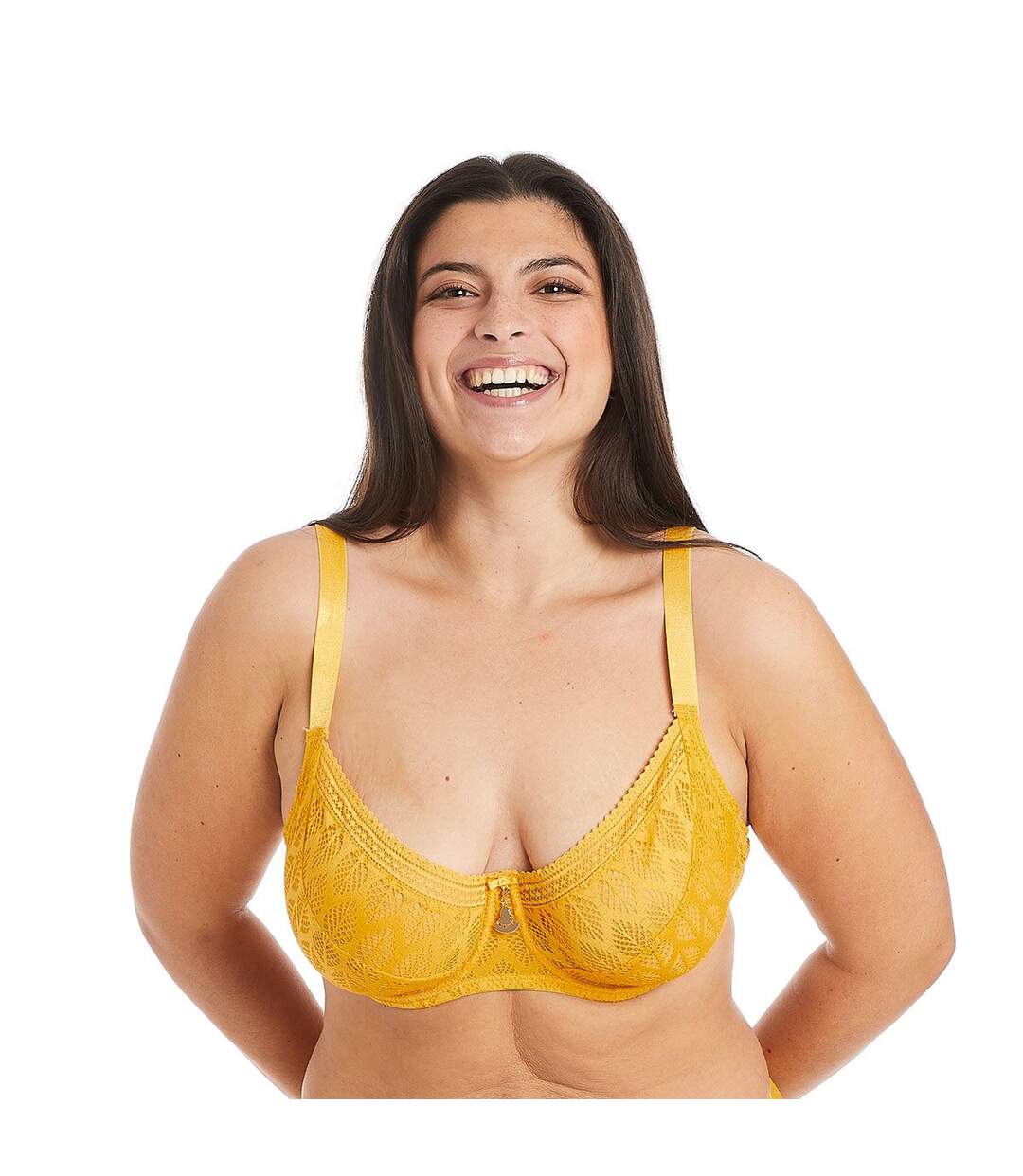 Soutien-gorge à armatures grand maintien jaune Ruche