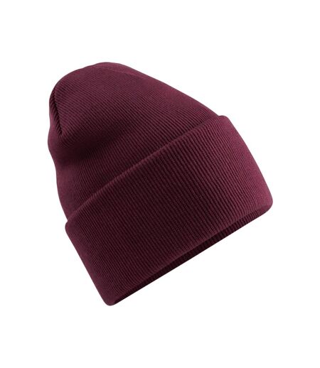 Bonnet À Revers Original Adulte Bordeaux Beechfield