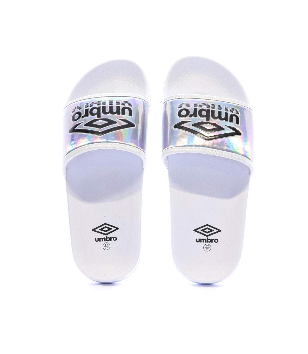 Claquettes blanches femme umbro um tilio-2