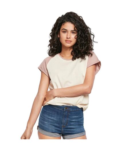 T-shirt Femme Sable Blanc Rose Pâle Urban Classics