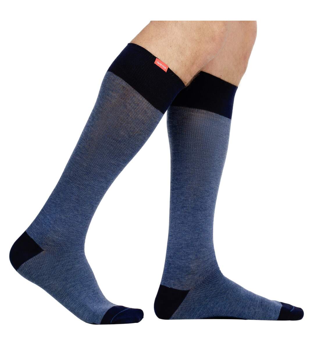 VIM&VIGR - Chaussettes Contention Femme Homme | Coton 30-40 mmhg Bas Compression