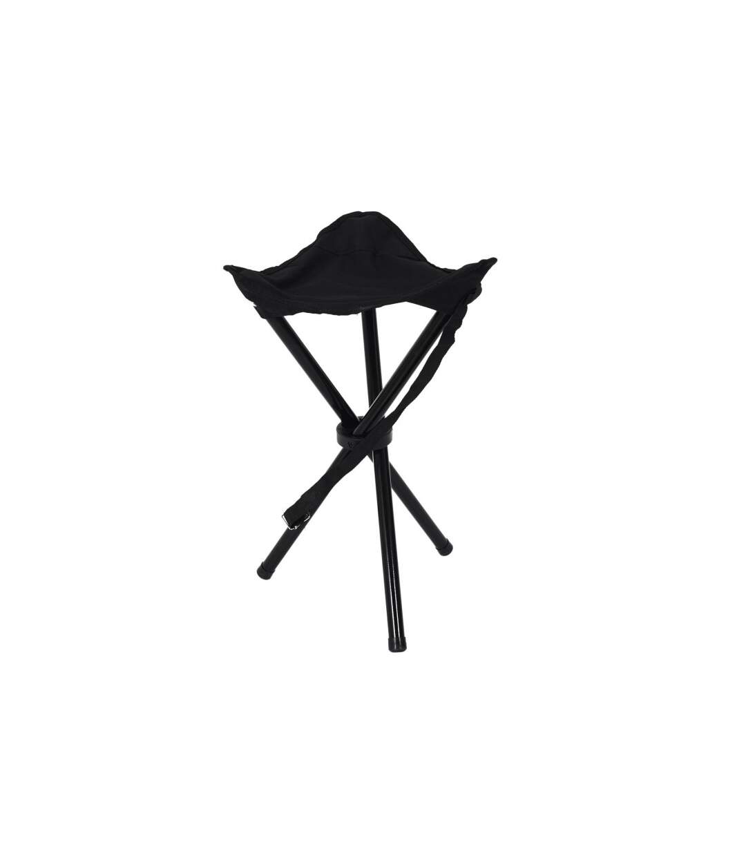 Tabouret de Camping Pliable 45cm Noir-1