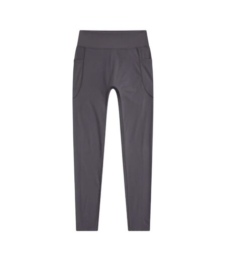 Womens/ladies Leah Pocket Leggings Charcoal Animal