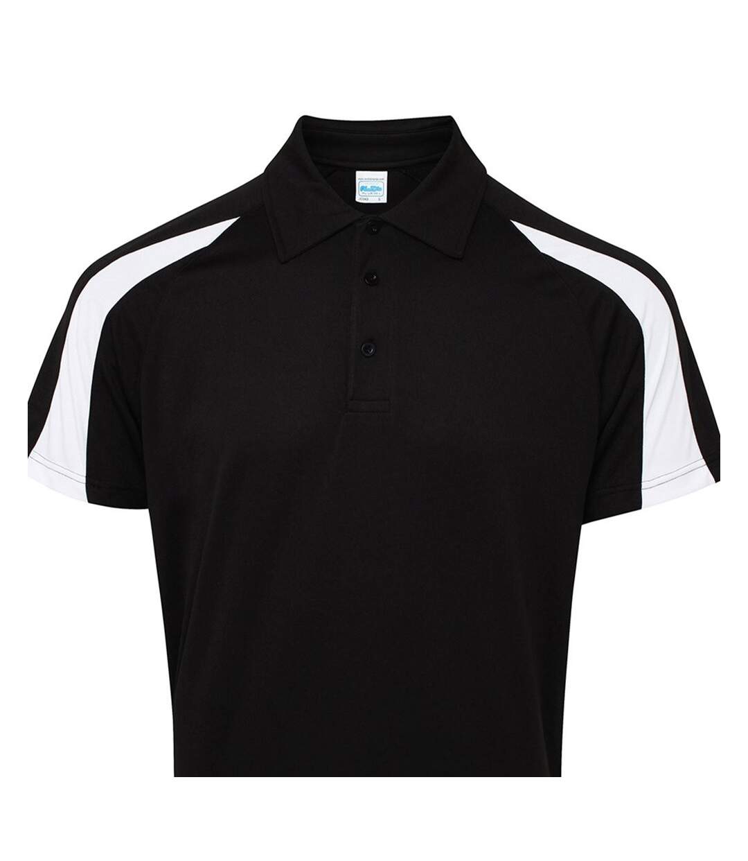Polo Motif/style Contrasté Cool Homme Noir Vif Blanc Just Cool-2