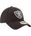 9forty Embroidered Logo Dad Hat Black Las Vegas Raiders-1