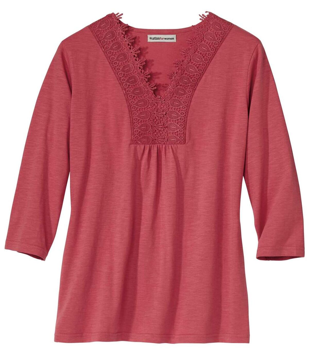 Tuniek van gevlamd katoen met macramé Atlas For Men