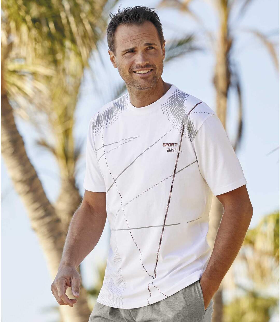 Pack of 6 Men's Graphic Print Summer T-Shirts-4