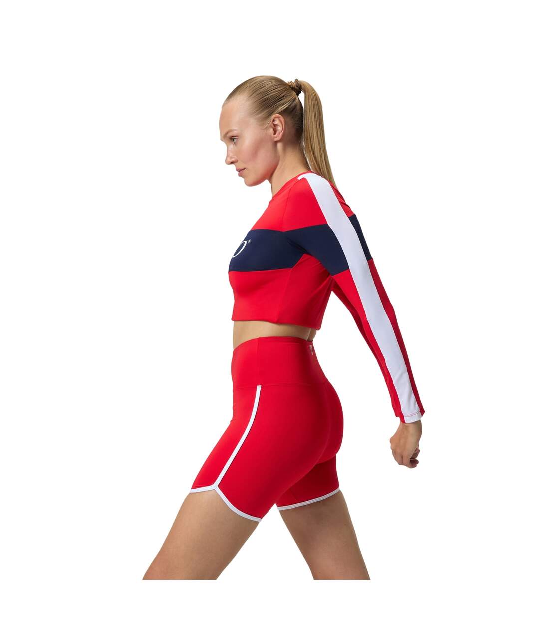 Womens/ladies Solid Bound Swim Shorts Red Speedo-4