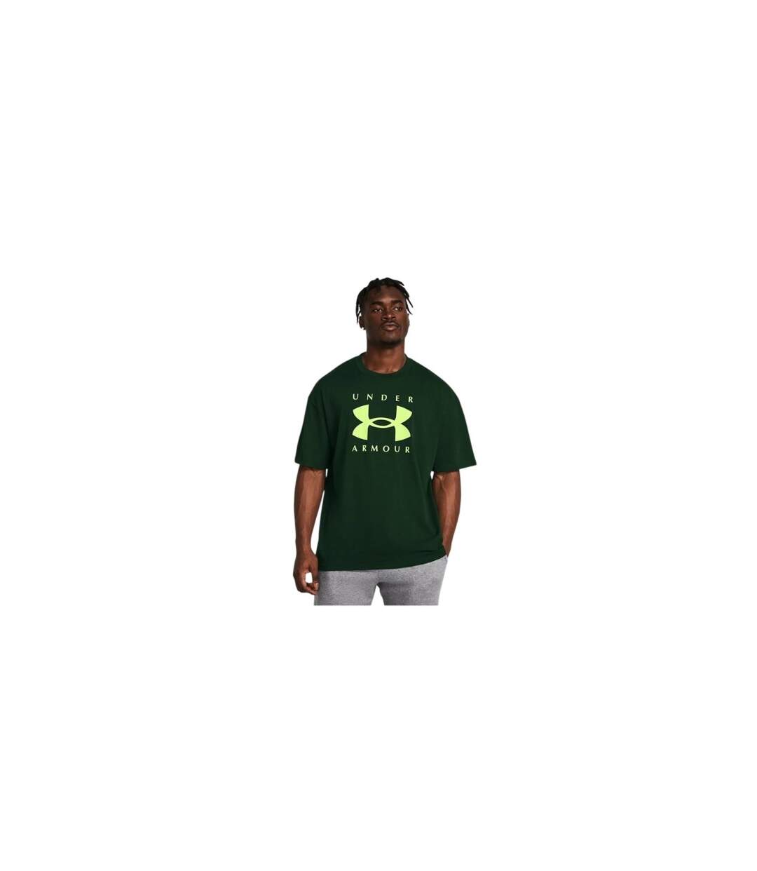 T-shirt Motif/style Logo Homme Vert Under Armour-1