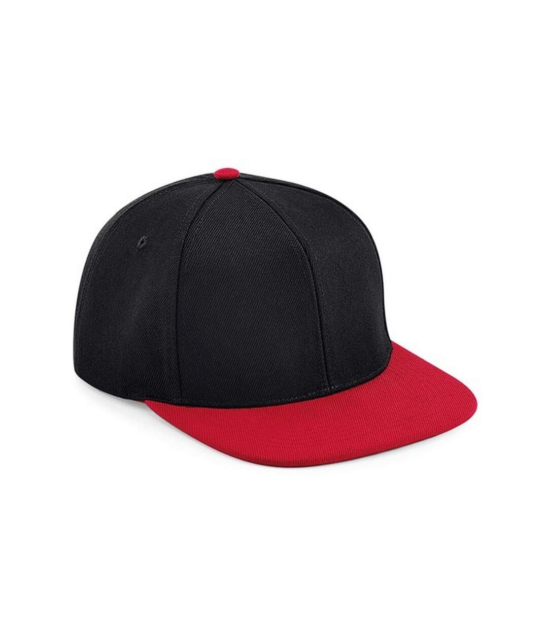 6 panel snapback cap black/red Beechfield-1