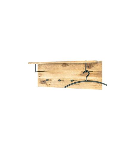 Patère Murale 4 Crochets & Cintre Royal Oak 80cm Naturel