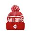 Unisex Adult Aalborg Knitted Beanie Red White Team-1