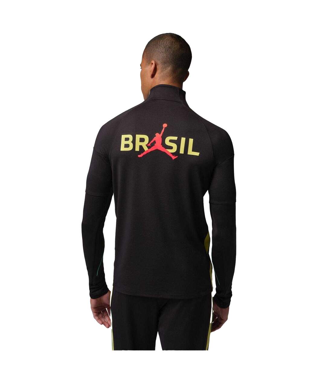 Haut De Survêtement Entraînement Motif/style Brésil Adulte Noir Jaune Nike-2