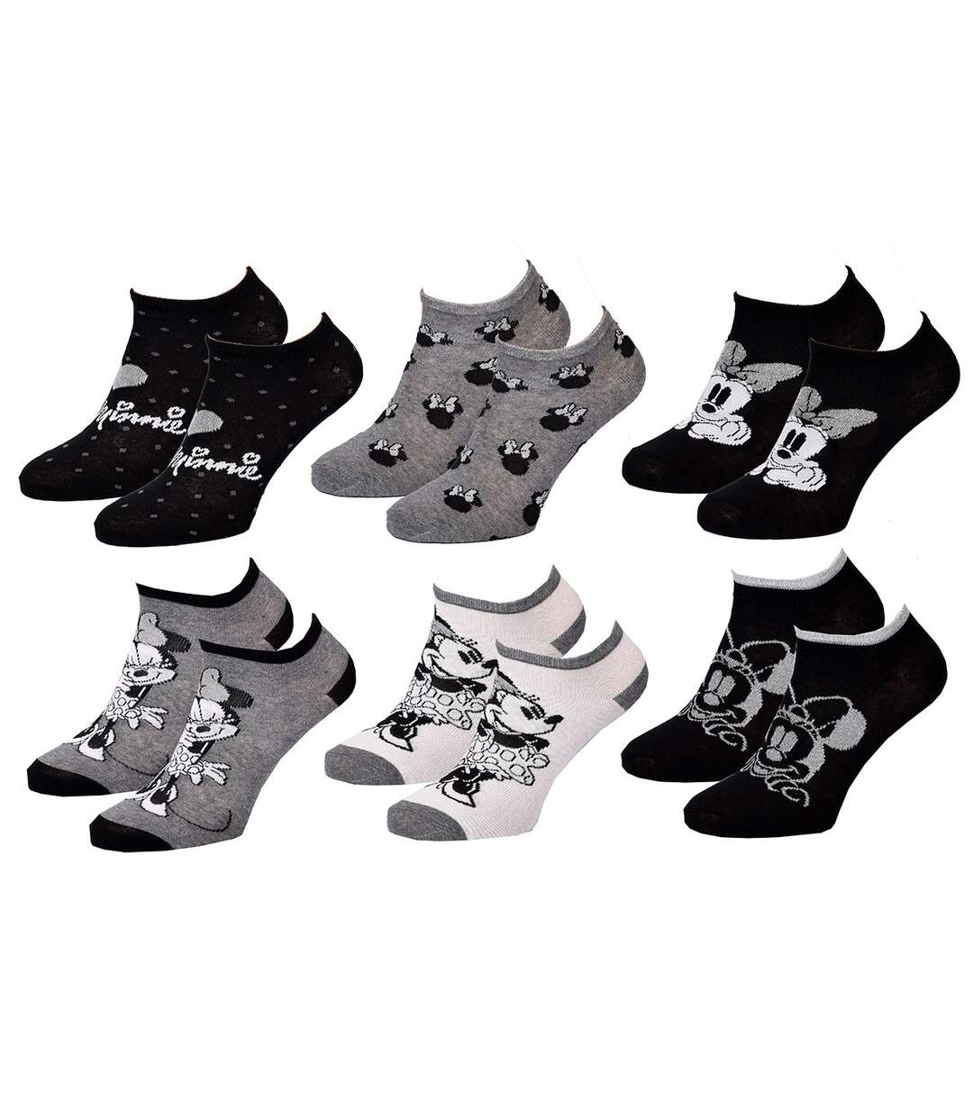 Chaussettes Pack Femme MINNIE Pack de 9 Paires Sneaker SURPRISE