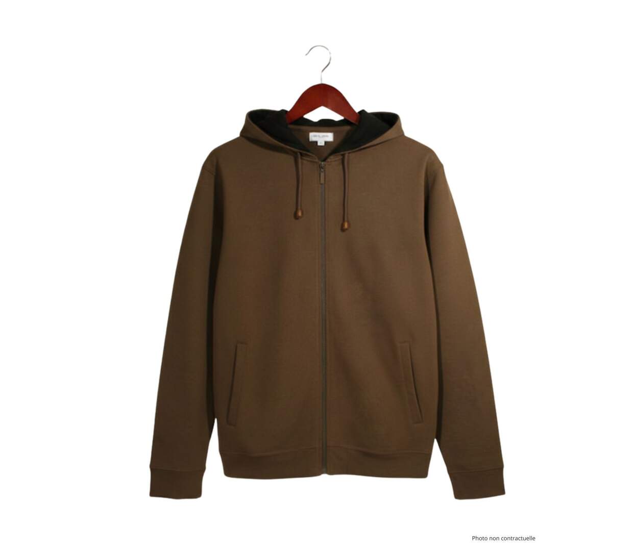 Sweat à Capuche Polaire Marron Chocolat Homme – Confort Ultime-1