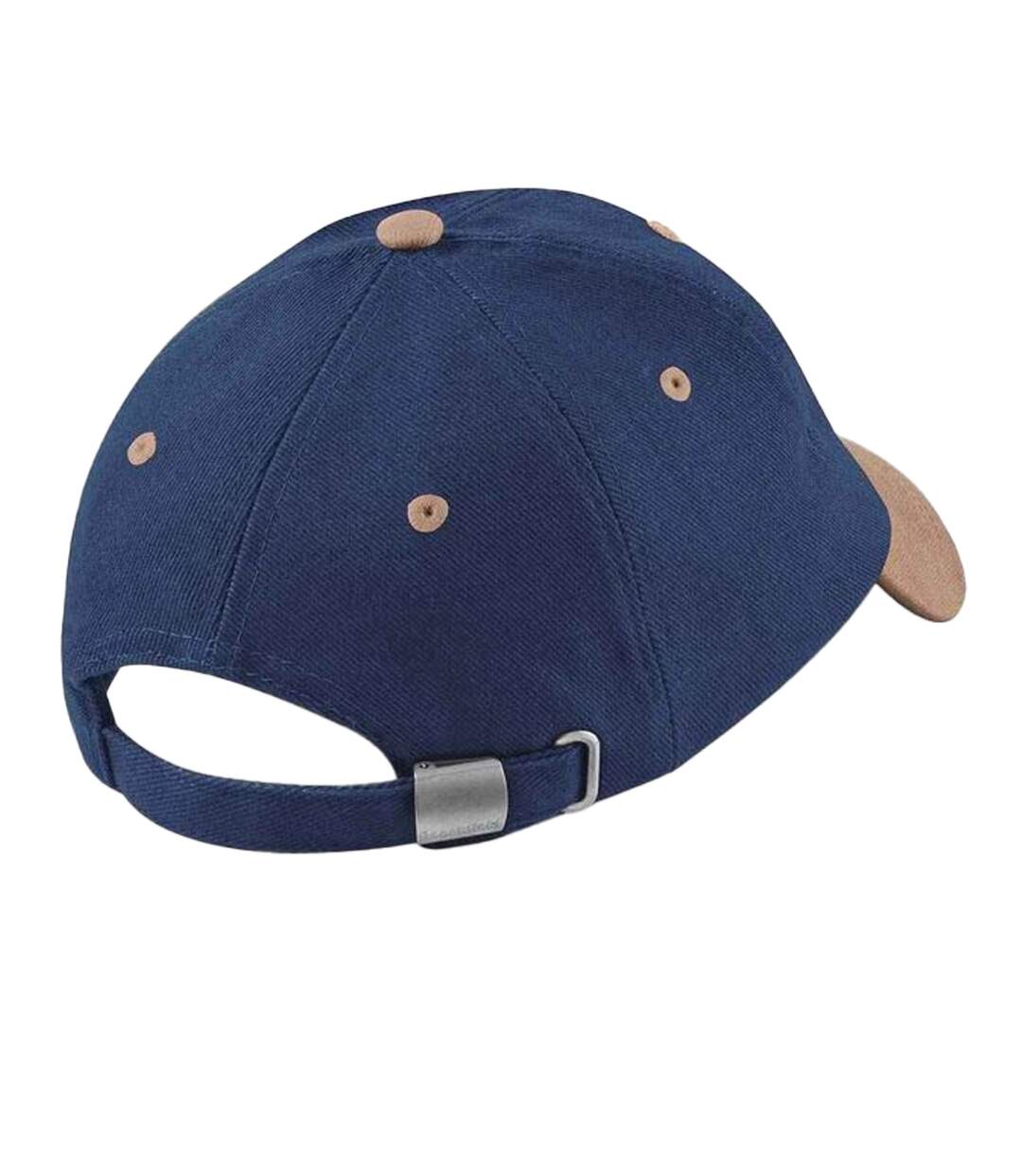 Casquette de baseball 100% coton épais adulte unisexe vert forêt/taupe Beechfield-2