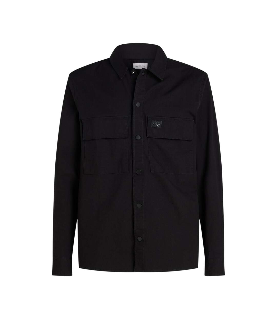 Mens Cotton Overshirt Black Calvin Klein-3