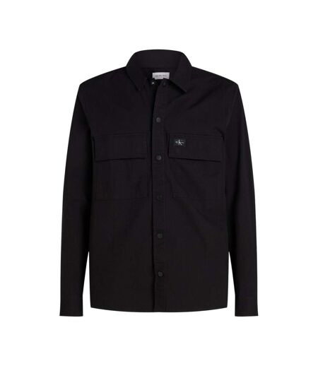 Mens Cotton Overshirt Black Calvin Klein