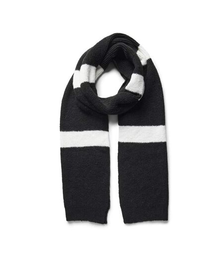 Echarpe rayure blanche/noire femme pieces sana scarf