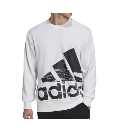 Sweat blanc/noir homme adidas he1779 - l