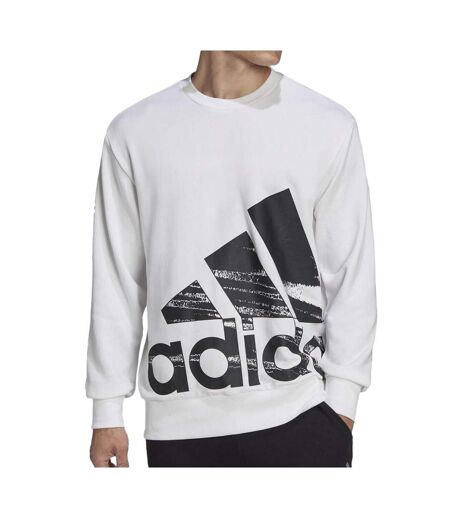 Sweat blanc/noir homme adidas he1779 - l