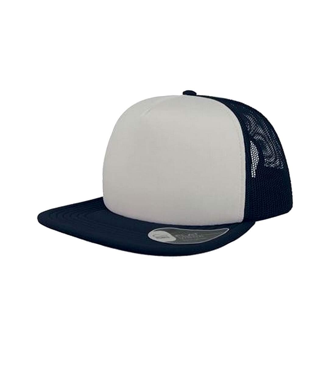 Casquette trucker snap 90s adulte blanc / bleu marine Atlantis-1