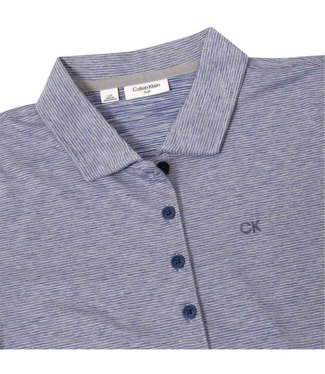 Polo Motif/style Fines Rayures Femme Bleu Marine Foncé Calvin Klein-3