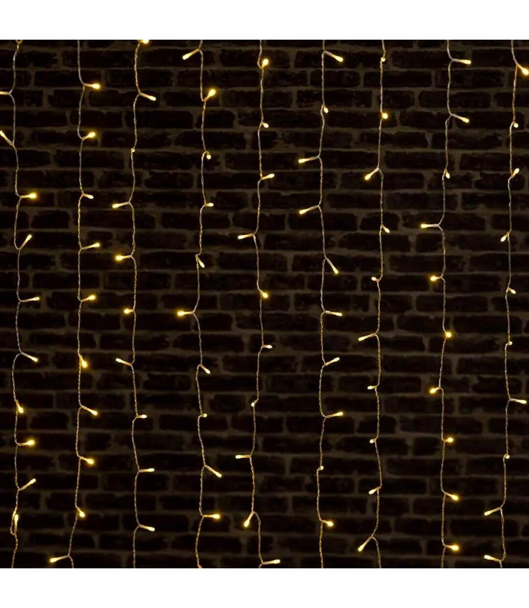 Rideau Lumineux Led 30 Tombées 300cm Blanc Chaud-1