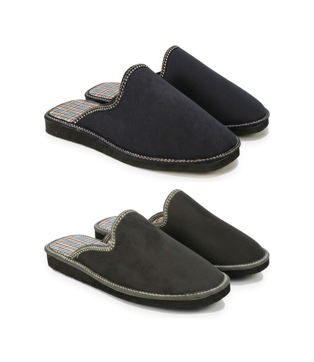 OZABI Pack de 2 Paires Pantoufles Mules Homme Fabriquées en Espagne-3
