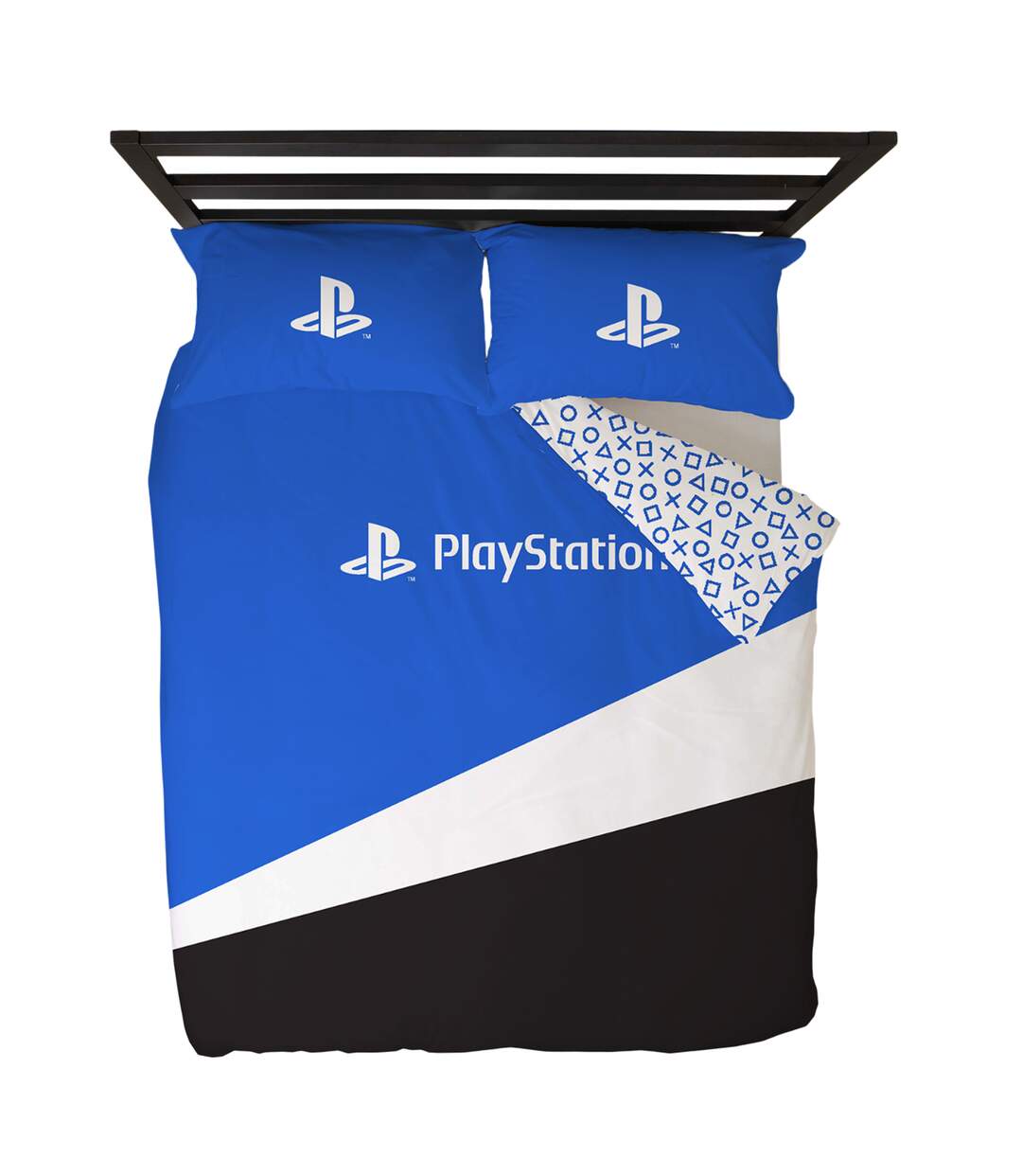 Banner Reversible Duvet Set Blue Black White Playstation-2