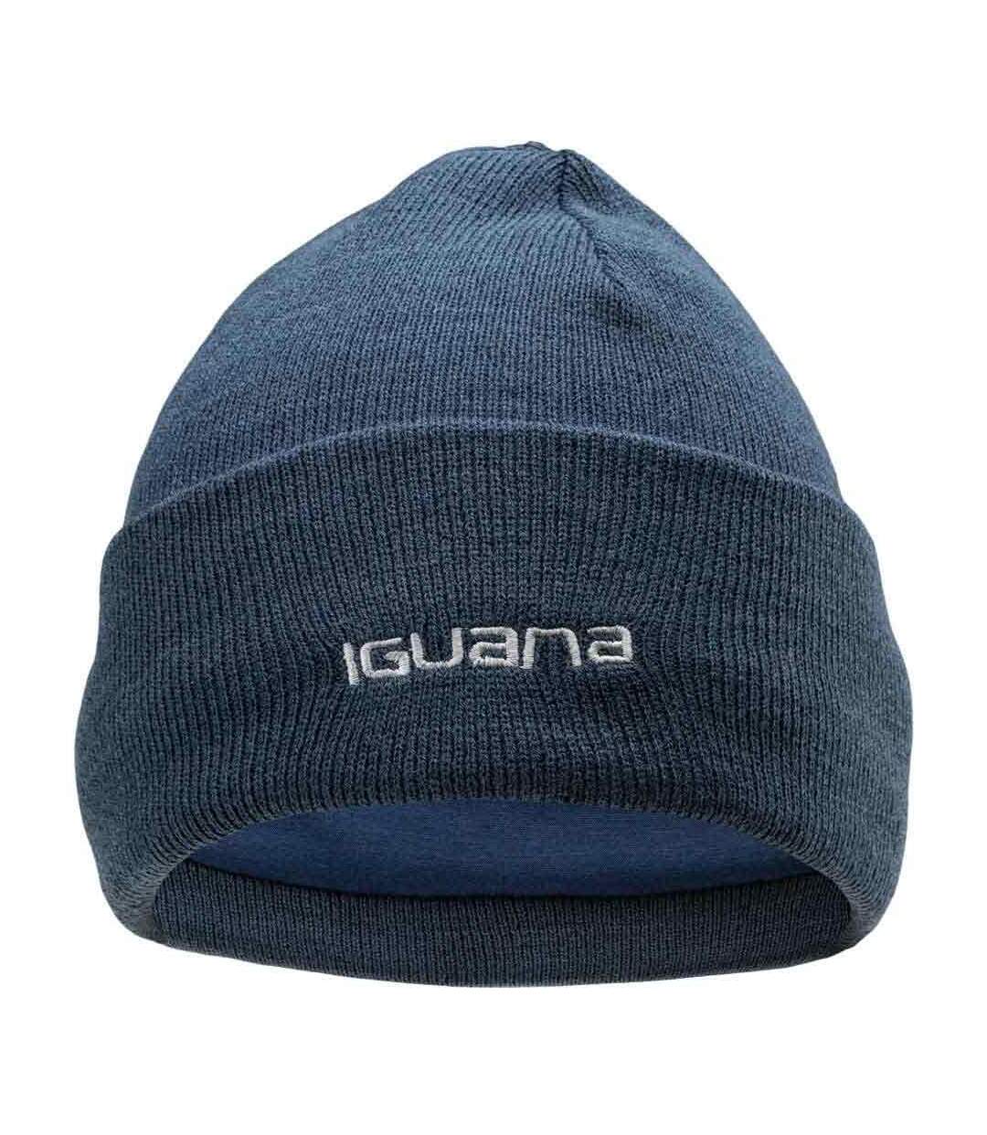 Bonnet D'hiver Motif/style Côtelé Lea Femme Bleu Marine Chiné Iguana-1