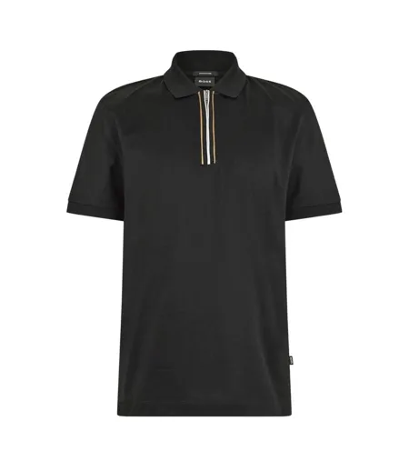 Polo Manches Courtes Homme Noir Boss