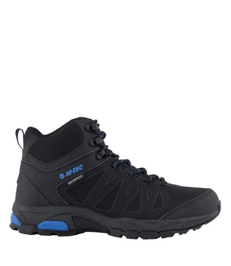 Hi-Tec Mens Raven Mid Cut Walking Boots (Black/Blue) - UTFS9948