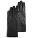 Isotoner Gants femme tactiles en cuir d'agneau - doublés micro fausse fourrure-4
