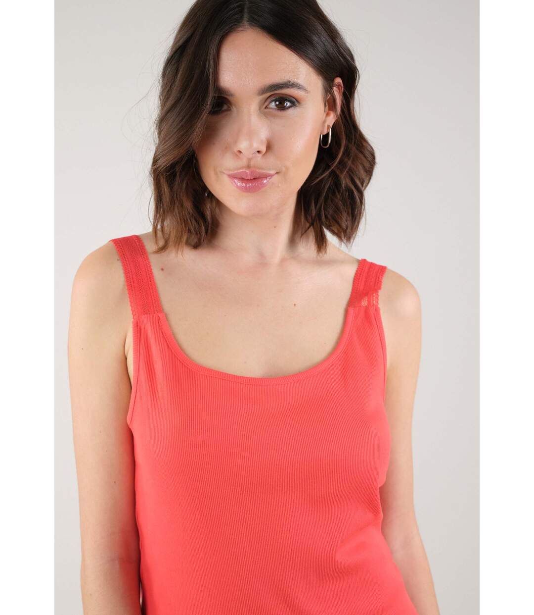 Débardeur en maille côtelée pour femme YLLA-3