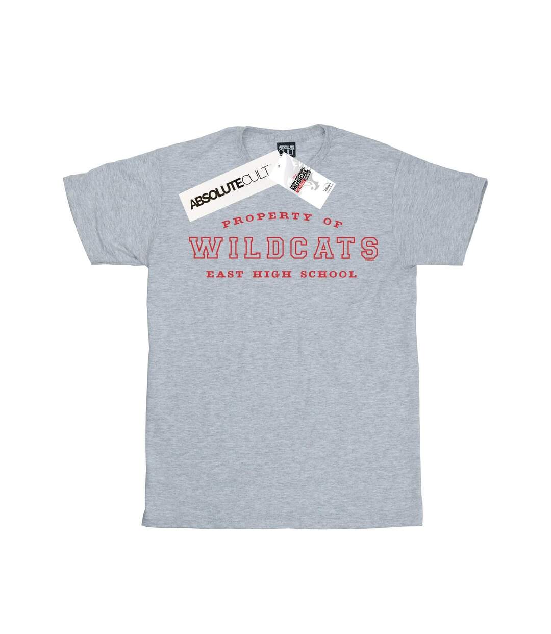Disney Femme/Les femmes High School Musical The Musical Property Of Wildcats T-Shirt Boyfriend en coton (Gris sportif) - UTBI28237-1