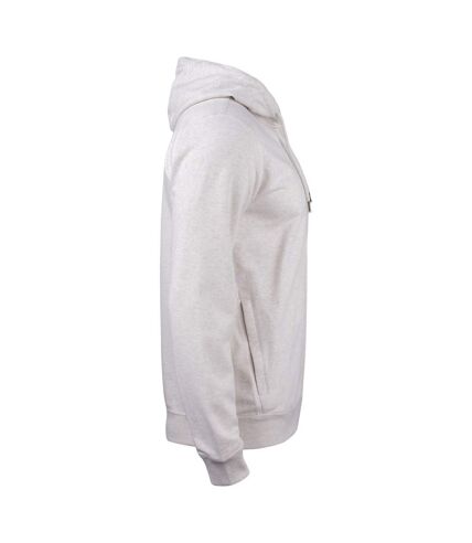 Clique Mens Premium Cotton Full Zip Hoodie (Natural Melange) - UTUB223