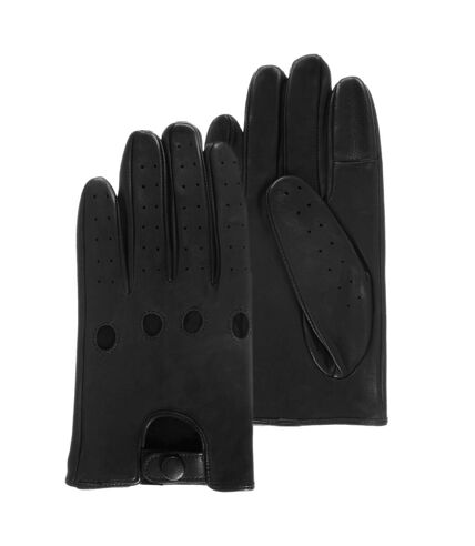 Isotoner Gants homme tactiles en cuir d'agneau pleine fleur - non doublés