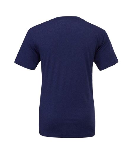 Canvas Mens Triblend Crew Neck Plain Short Sleeve T-Shirt (Navy Triblend)