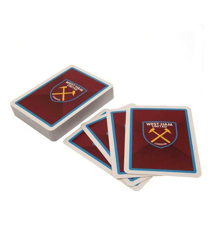 West Ham United FC Crest Playing Card Deck (Claret Red/Yellow/Blue) (One Size) - UTTA9036