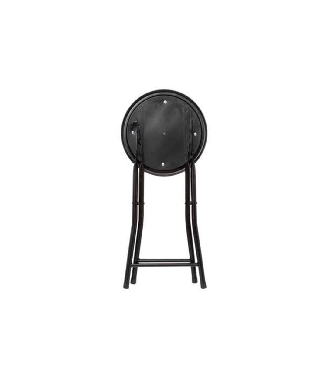 Tabouret Pliant en Velours Cyda 45cm Noir-3
