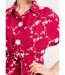 Robe courte taille nouée, fleurs brodées-3