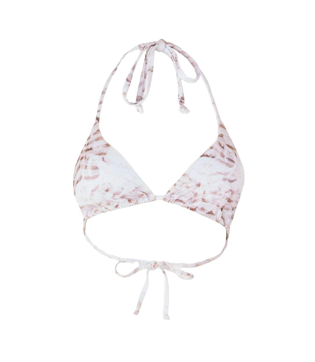 Haut De Maillot De Bain Motif/style Triangle Femme Beige Grace-2