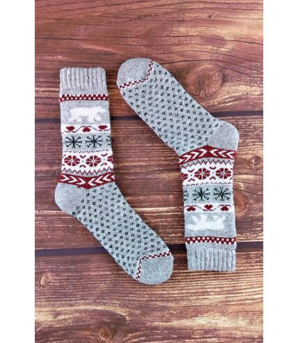 Womens Wool Knitted Novelty Christmas Socks