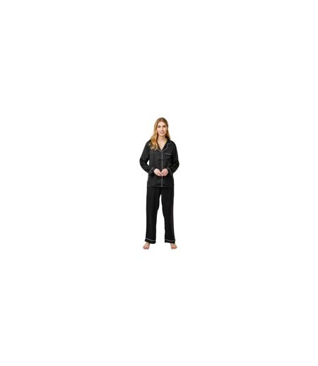 Ensemble De Pyjama Long Motif/style Passepoilé Josephine Femme Noir CCDK Copenhagen