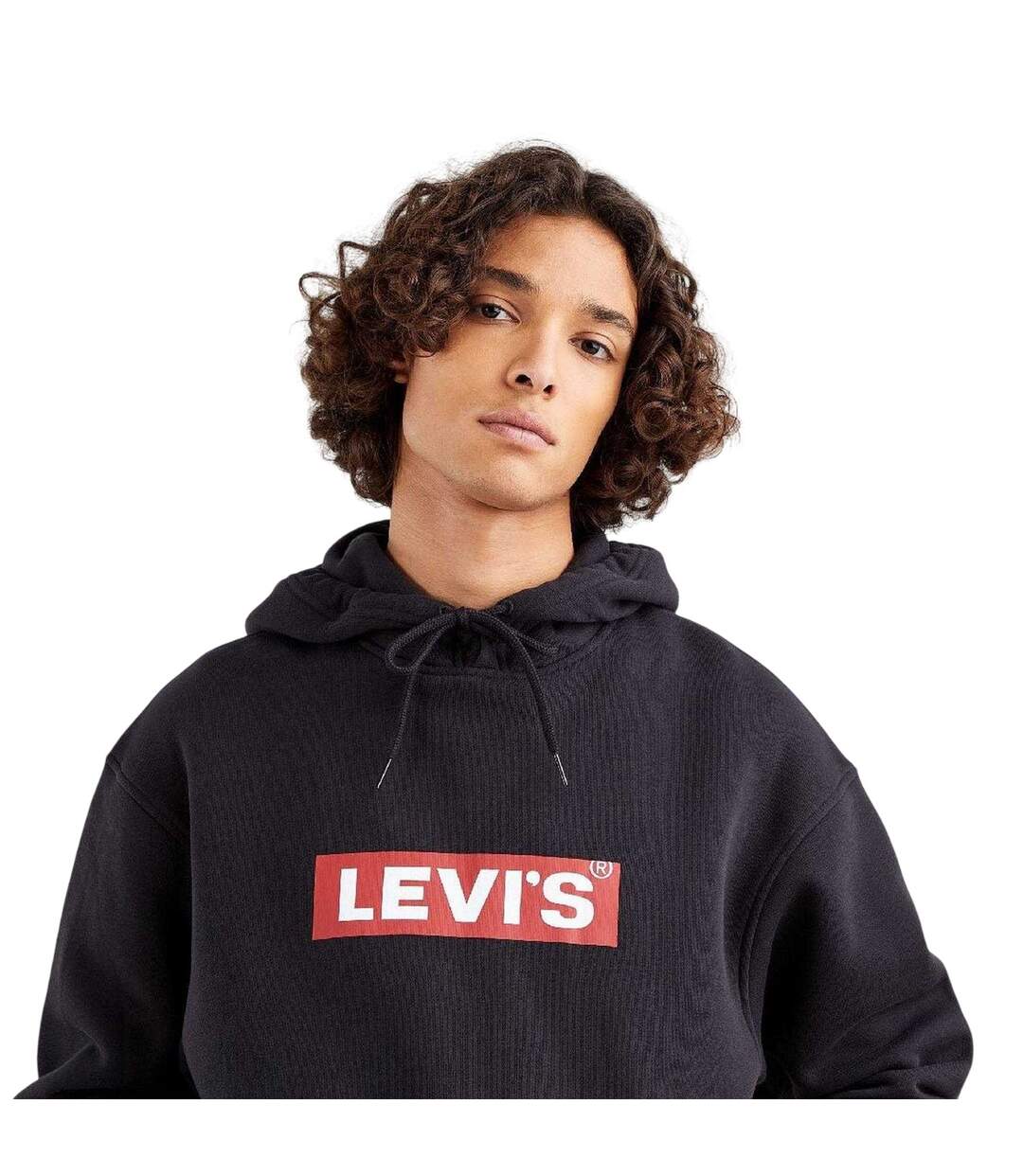 Sweat À Capuche Motif/style Graphique Homme Noir Levis-4