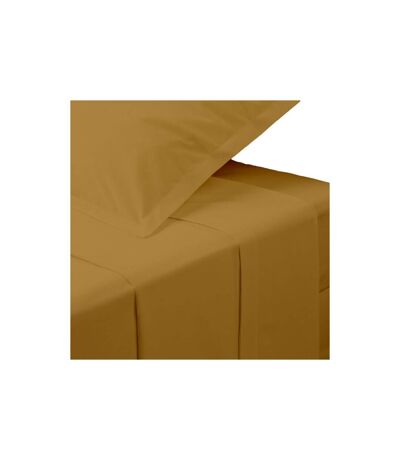 Drap Plat 1 Personne Percale 180x290cm Mordoré