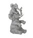 Statuette Déco Éléphant avec Enfant 23cm Gris-1