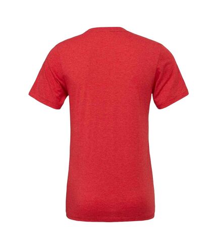 Unisex adults triblend crew neck t shirt light red Bella Canvas